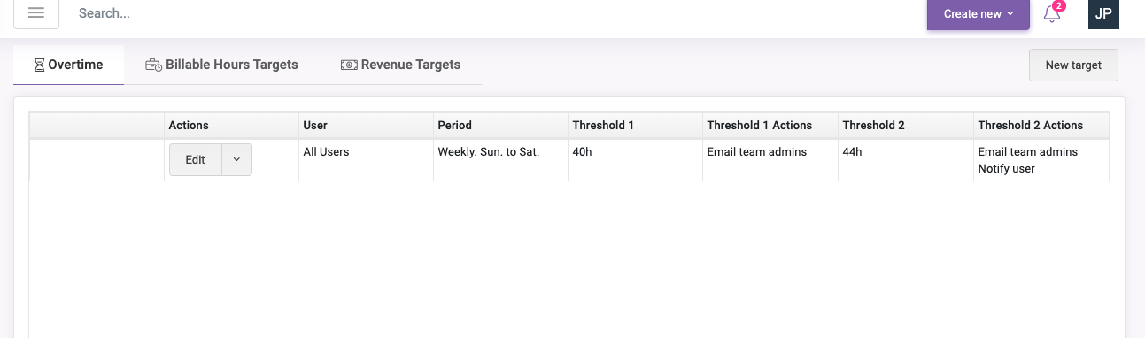 Chrometa team timesheet bulk actions